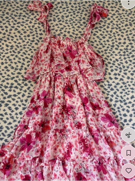 Misa Los Angeles Other - Misa Los Angeles Girls Pink Floral Ruffle Sundress